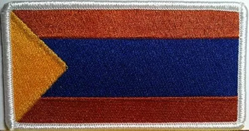 PASTO - Parche bordado de bandera de Colombia con gancho y bucle, moral de viaje, patriótico colombiano MC Biker Shoulder White Border Emblema #434