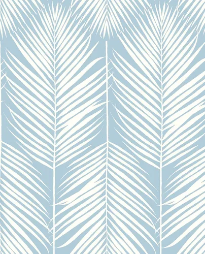 Miniatura 7 de NextWall Palm Silhouette Coastal Papel Tapiz Despegar y Pegar (Verde Pastel)