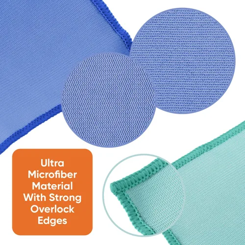 Miniatura 4 de Superio Paño de limpieza de vidrio de microfibra, paño milagroso para espejo y ventana, sin pelusas ni rayas, lavable, grande y ecológico