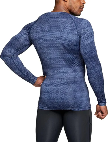 Miniatura 3 de TSLA - Paquete de 1 o 3 camisas de compresión de manga larga FPU 50 para hombre camisa de entrenamiento atlético protector de erupción para deportes