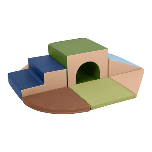 Miniatura 14 de ECR4Kids SoftZone Lincoln - Escalador de túneles para niños, contemporáneo, 9 piezas