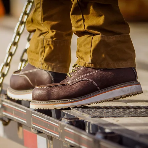 Miniatura 7 de HISEA NINGO Botas de trabajo para hombre, botas de acero y punta suave, 6 pulgadas, resistentes al agua, antideslizantes, zapatos de trabajo