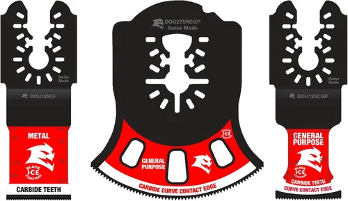 Diablo - Juego de cuchillas oscilantes de carburo de ajuste universal de 3 piezas, incluye cuchillas para madera incrustada en clavos y cortes de