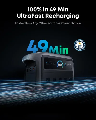 Miniatura 2 de Anker SOLIX C1000 Gen 2 Estación de energía portátil, generador solar de 2,000 W (pico 3,000 W), carga completa en 49 minutos, batería LiFePO4