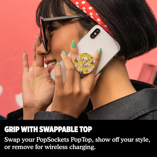 Miniatura 4 de PopSockets: PopGrip con tapa intercambiable para teléfonos y tabletas - English Rose