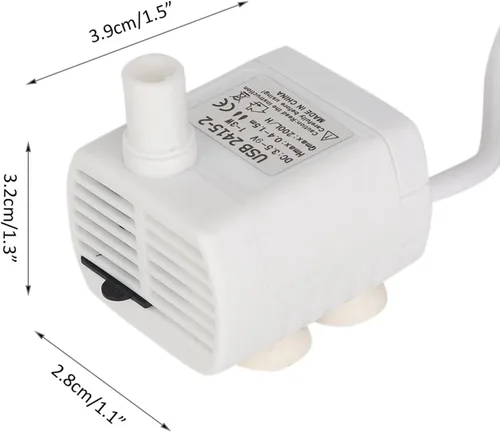 Miniatura 6 de Mini bomba de agua sumergible USB, bomba de filtro de fuente de agua de flores, bomba de repuesto para fuente, micro para pecera, resina