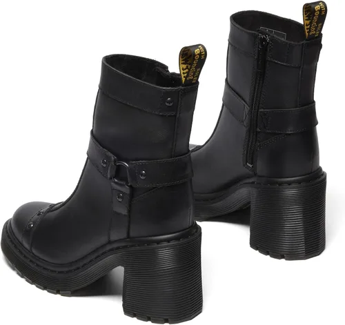 Miniatura 4 de Dr. Martens Botas Chelsea de cuero con tacón acampanado y arnés Spence para mujer