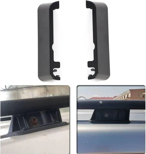 Miniatura 4 de Para Toyota Land Cruiser Prado FJ120 2003-2009 Portaequipajes de techo negro cubierta central accesorio de coche 2 piezas