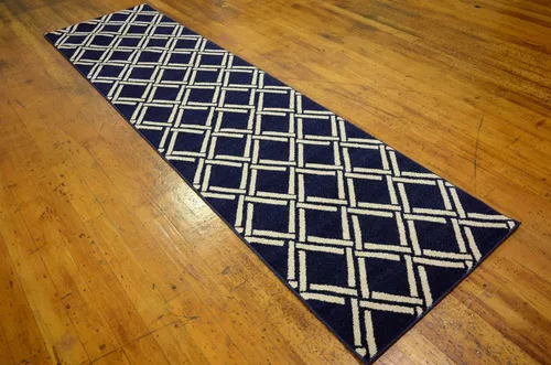 Miniatura 98 de Unique Loom Trellis Collection - Alfombra geométrica moderna azul marino (9 pies x 12 pies)