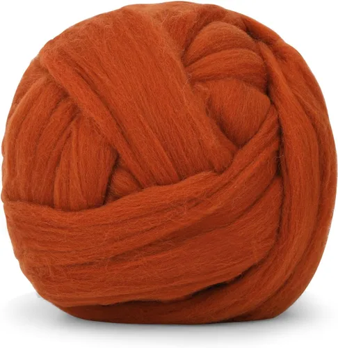 Miniatura 48 de 3.53 oz lana Roving, suministros de fieltro de lana, lana pura, hilo grueso, hilado de lana giratoria para fieltro de aguja, fieltro húmedo, Blanco