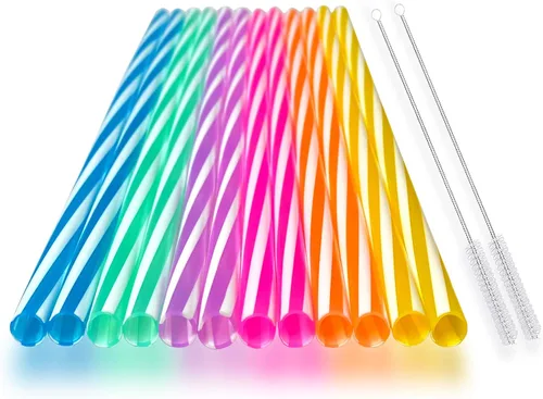 Miniatura 8 de Pajitas de silicona reutilizables, 12 popotes de silicona ecológicos, 2 cepillos de limpieza, para vasos de 30 onzas y 20 onzas, Rtic, Yeti, Ozark