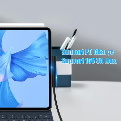 Miniatura 3 de YACSEJAO Cable de carga Surface Pro USB-C de 15 V/3 A, 60 W, conexión de superficie a USB C, cable de carga para Surface Pro 7/6/5/4/3 Go3/2/1 y más