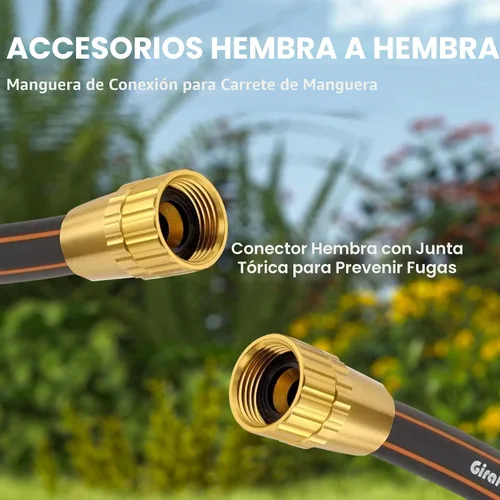 Giraffe Tools Leader Manguera de 2 pies x 5/8 pulgadas, manguera de agua corta resistente, ligera, flexible, manguera híbrida de hembra a hembra