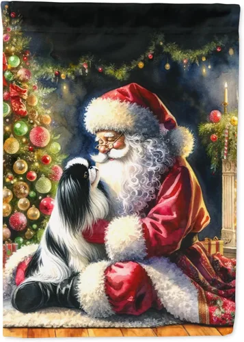 Miniatura 28 de Caroline's Treasures DAC4159CHF - Bandera de casa de Husky siberiano y Papá Noel para porche, grande, para colgar en la pared, poliéster