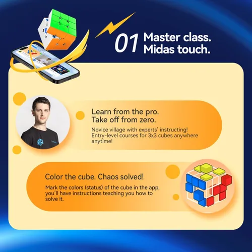 Miniatura 6 de GAN 356 i Carry E, Cubo de Velocidad Inteligente 3x3 Magnético Conectado Electrónico Bluetooth para Niños y Adultos con Temporizador, Seguimiento