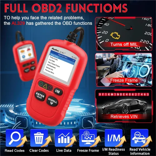 Miniatura 4 de Autel Autolink Al329 (Actualización de AL319) Lector de Códigos OBDII Escáner