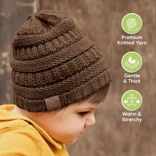 Miniatura 154 de KeaBabies 3-Pack Baby Beanies for Boys, Girls - Stretchy Knit Baby Hats, Cute Newborn