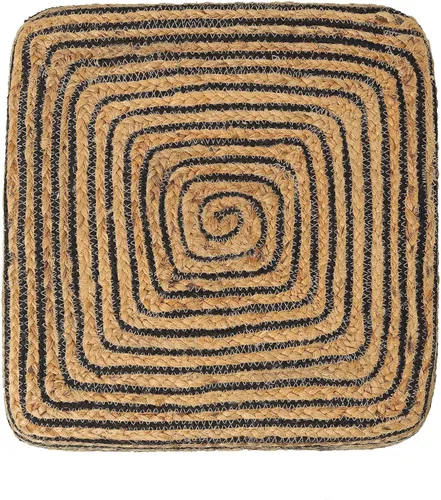 Miniatura 5 de REDEARTH · Puf otomano de pie en forma de cubo - Puf trenzado de yute para sentarse, reposapiés para sala de estar, dormitorio, guardería, patio