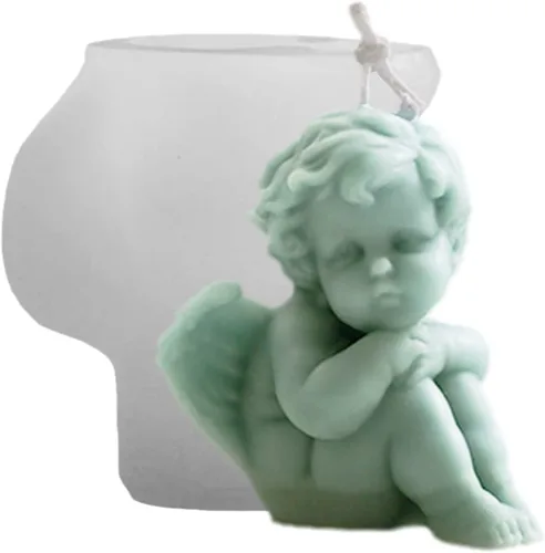 Miniatura 9 de Moldes de silicona para velas de ángel de varios estilos, moldes de silicona para velas de ángel bebé, molde de silicona para decoración