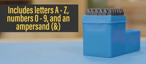 Miniatura 2 de 0.059 in 1/16" 36 piezas de acero alfabeto/letra y número de sellos de metal marcado herramienta de joyería