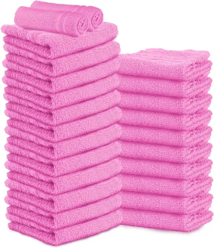 Miniatura 12 de Toallas de salón – Paquete de 50 toallas de mano negras 100% algodón Toalla de spa – 16x27 pulgadas Altamente absorbable Toallas faciales