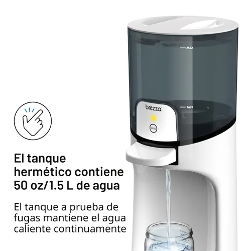 Miniatura 7 de Baby Brezza Fabricante instantáneo de biberones con 3 ajustes de temperatura para calentamiento de fórmula, capacidad de tanque de 50 onzas