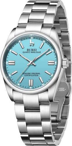 Miniatura 2 de BUREI Couple Watch for Men and Women Dress Minimalist Stainless Steel Watches Waterproof Fashion Watches