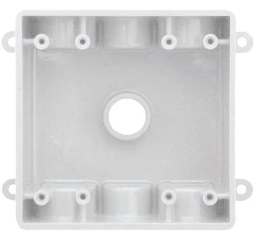 Miniatura 2 de Sealproof Caja de salida eléctrica para exteriores no metálica de 2 bandas de 7 agujeros con tomas roscadas de 3/4 y 1/2 pulgadas, ubicaciones