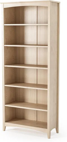 Miniatura 25 de Camaflexi Estantería estilo Shaker de 4 estantes, madera maciza, 48 pulgadas de alto, estantería ajustable, parte trasera cerrada, estantería