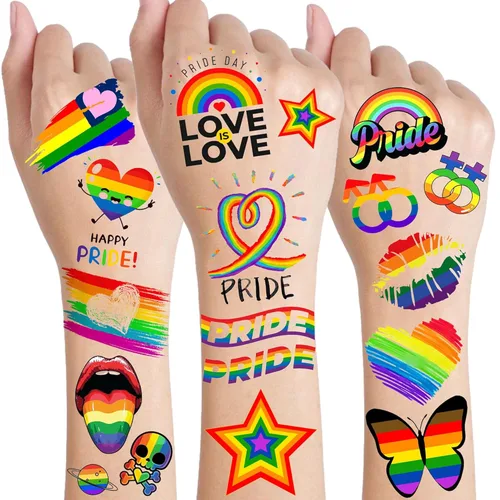 Miniatura 8 de Tatuajes temporales de despedida de soltera para mujeres, niñas, hombres y adultos, más de 56 + calcomanías de tatuaje falsas metálicas iridiscentes