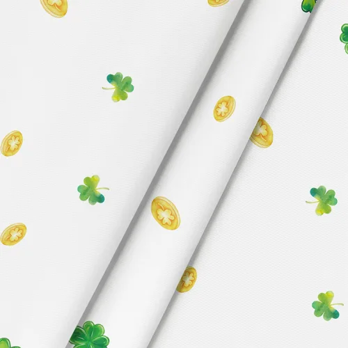 Miniatura 5 de Horaldaily Mantel del Día de San Patricio de 52 x 70 pulgadas, sombrero de trébol blanco lavable para fiesta, picnic y cena