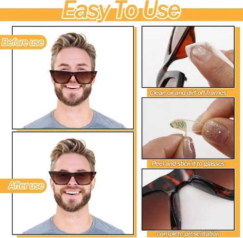 Miniatura 3 de Mtlee - 18 pares de anteojos, almohadillas de nariz adhesivas de silicona antideslizantes para anteojos, lentes de sol (transparente, 0.039 pulgadas)