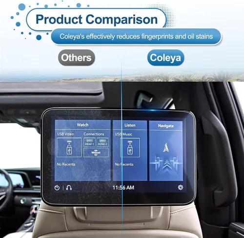 Miniatura 6 de Paquete de 2 protectores de pantalla Escalade 2021-2025 2026 para Cadillac Escalade y Escalade IQ para asiento trasero de 12.6 pulgadas, vidrio