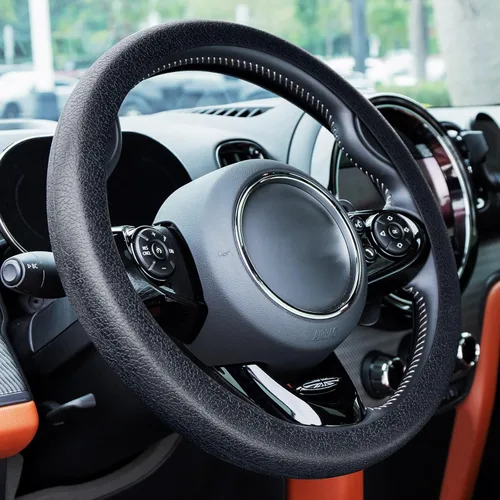 Spurtar Funda para volante de automóvil para mujeres y hombres, accesorios de automóvil, protector de volante delgado antideslizante de silicona,