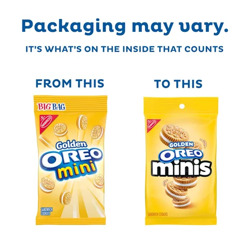 Miniatura 5 de Galletas OREO Minis tipo sándwich doradas, 12 bolsas de 3 oz