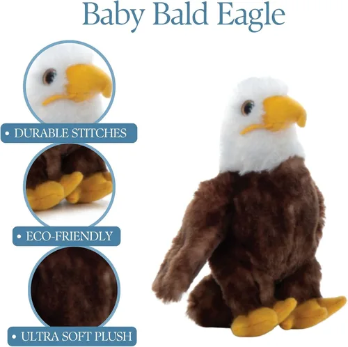Miniatura 9 de The Petting Zoo - Peluche de águila calva, juguete de peluche, regalos para niños, colección Wild Onez Babiez Animales del Zoológico, juguete
