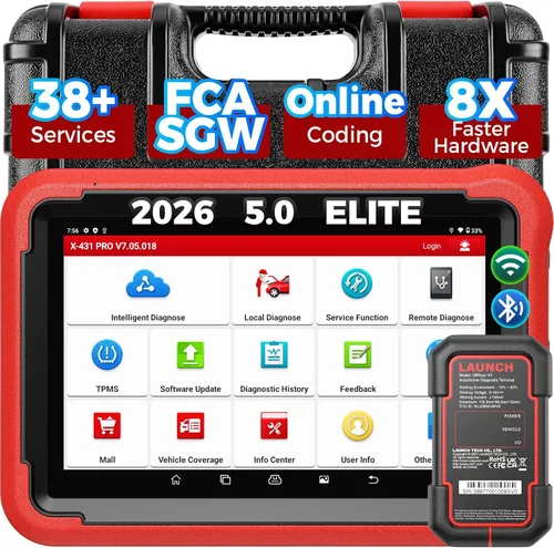 Launch X431 PROS V 5.0 2026 Herramienta de escaneo bidireccional Escáner de lanzamiento Bluetooth con conector DBSCar VII 38+ reinicio para todos