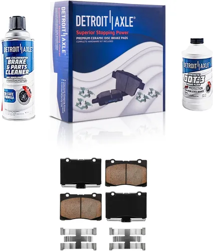 Miniatura 125 de Detroit Axle - Pastillas de Freno Delantero para Mercedes- Benz C230 C250 C300 SLK250, Pastillas de Freno Cerámica w/Reemplazo de Hardware