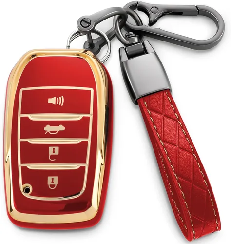 Miniatura 8 de para llavero Toyota, funda protectora de TPU suave con llavero de cuero para Venza 2019-2024, Grand Highlander, Land Cruiser, RAV4 Prime, Fortuner