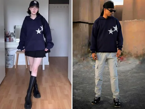 Miniatura 4 de Aelfric Eden Sudaderas con capucha de gran tamaño Y2K con capucha con capucha de moda Streetwear unisex
