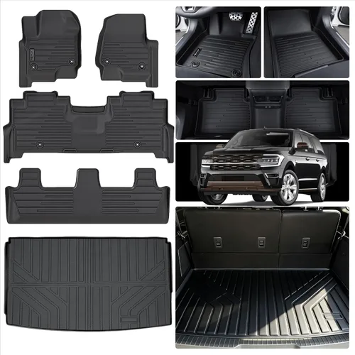 Miniatura 35 de Alfombrillas para Toyota Camry 2011-2017, primera y 2da fila, forro de carga TPE para todo tipo de clima, alfombrillas de coche para accesorios Camry