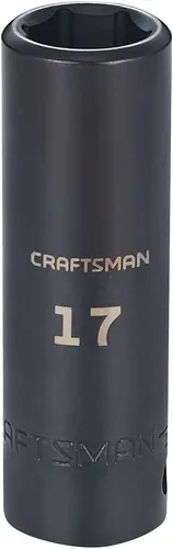 CRAFTSMAN Juego de enchufes de impacto profundo, métrico, accionamiento de 1/2 pulgada, 17 mm (CMMT16078)