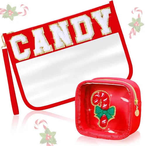 Miniatura 23 de Hillban Juego de 2 bolsas de bebé de chenilla, bolsas de letras de chenilla, bolsa de maquillaje, bolsa de viaje para bebé, impermeable, portátil