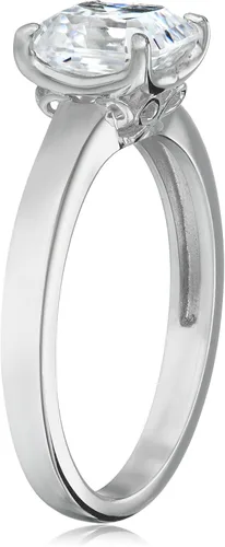 Miniatura 4 de Tienda Collection Sterling Silver Fancy Shape Solitaire Ring made with Infinite Elements Zirconia