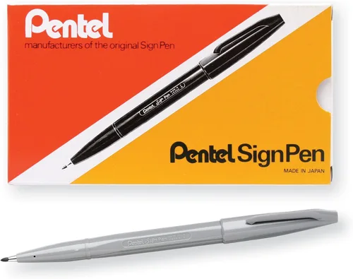 Miniatura 56 de Pentel S52012 - Rotulador de punta fina, punta de bala, 0.028 in, surtido, 12