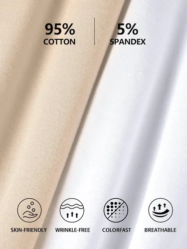 Miniatura 40 de Camisa Attraco de algodón, con tirantes estilo espagueti, con brasier incorporado, 2 paquetes, para mujer