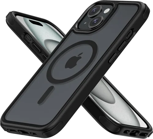 Miniatura 21 de Mobnano Funda para iPhone 13 Pro, compatible con MagSafe, funda transparente con anillo magnético, diseño multicolor protector a prueba de golpes