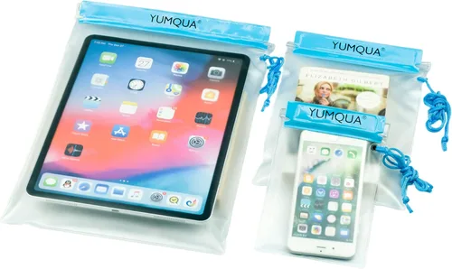 YUMQUA Bolsa impermeable transparente, bolsa impermeable para documentos, soporte para pasaporte, funda hermética para mapas, bolsa impermeable a