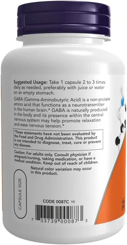 Miniatura 3 de NOW Foods Gaba 500mg, 2, 2