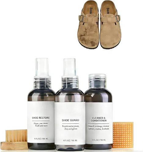 Kit de limpieza de zapatos de gamuza y nobuk para zapatos impermeable, protector de zapatos para zapatos de gamuza, compatible con birkenstock, kit